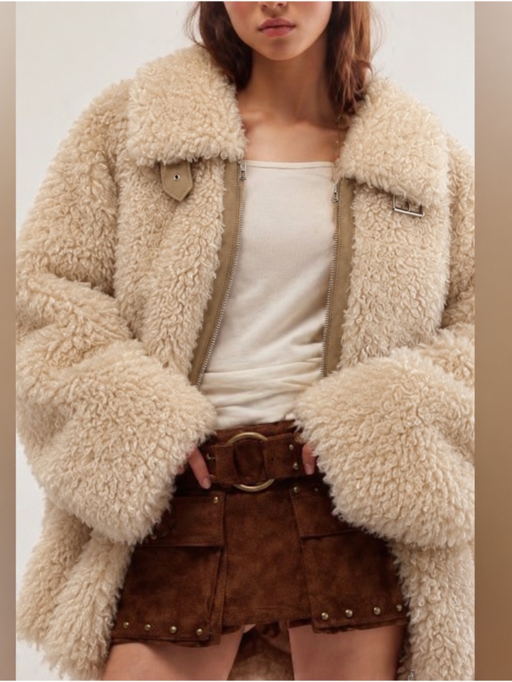 FREE PEOPLE Jolie Oversized Teddy Jacket